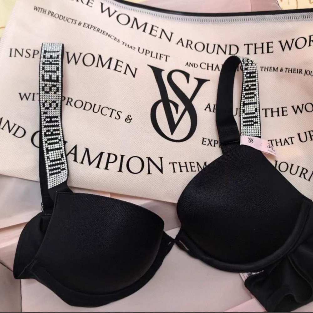 Black Embellished Bra